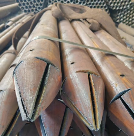 济宁出尖打孔加工无缝注浆钢花管注浆管厂家